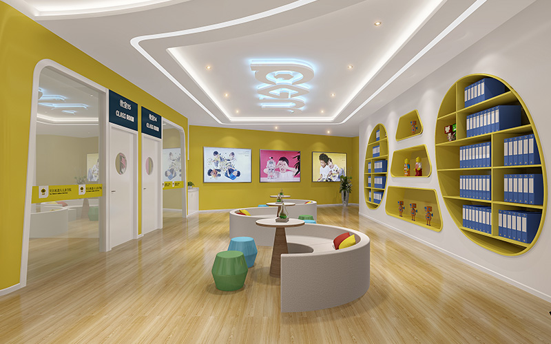 1000㎡機器人學院裝修設計